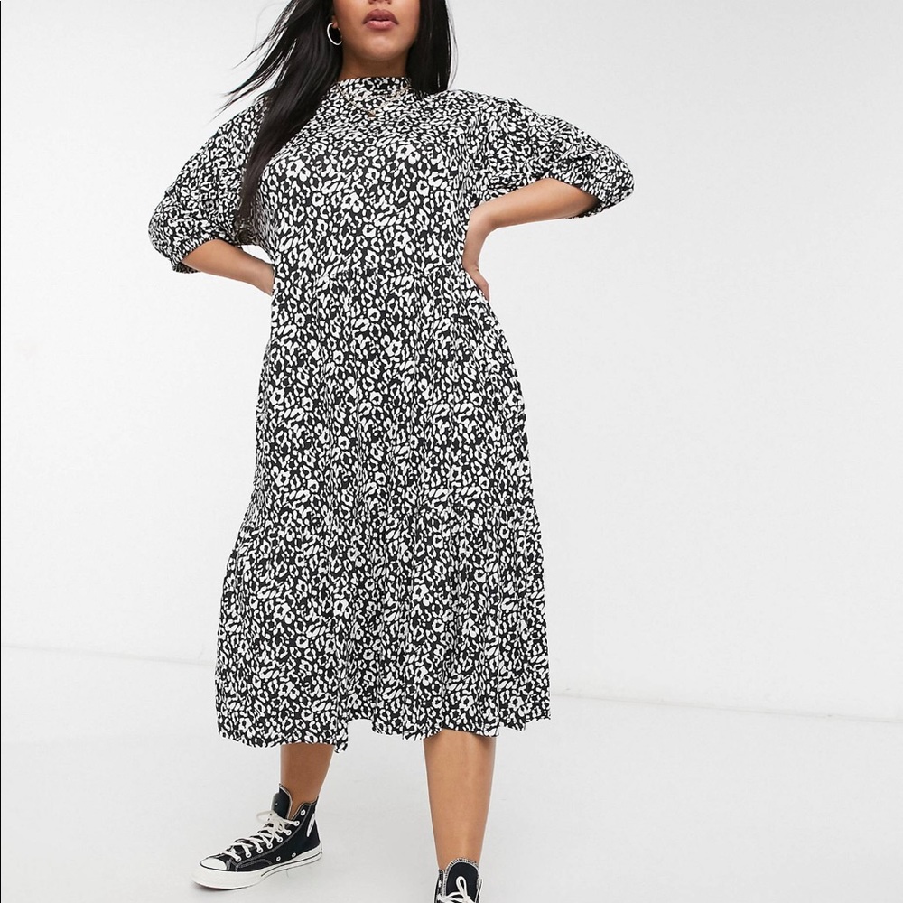 ASOS CURVE / WEDNESDAYS GIRL MIDI DRESS
